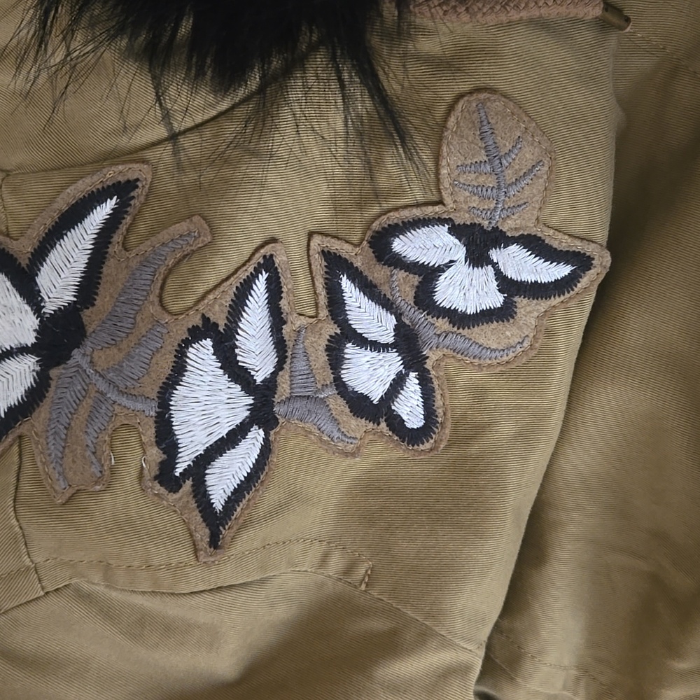 Ann Taylor LOFT Olive Faux Fur Hooded Jacket - Picture 4 of 16